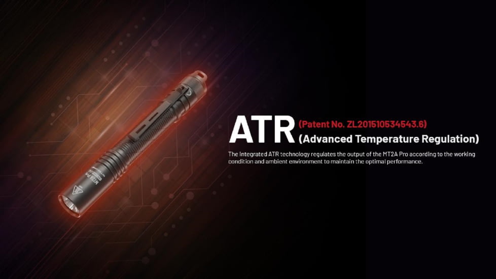 Nitecore MT2A Pro LED EDC Rechargeable Flashlight, AA, 1000 Lumen, Black, FL-NITE-MT2APRO