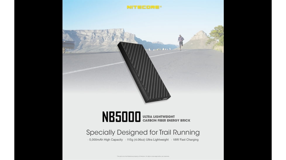 Nitecore NB5000 5000mAh Power Bank with QC USB/USB-C Dual Ports, Black, 6952506494132