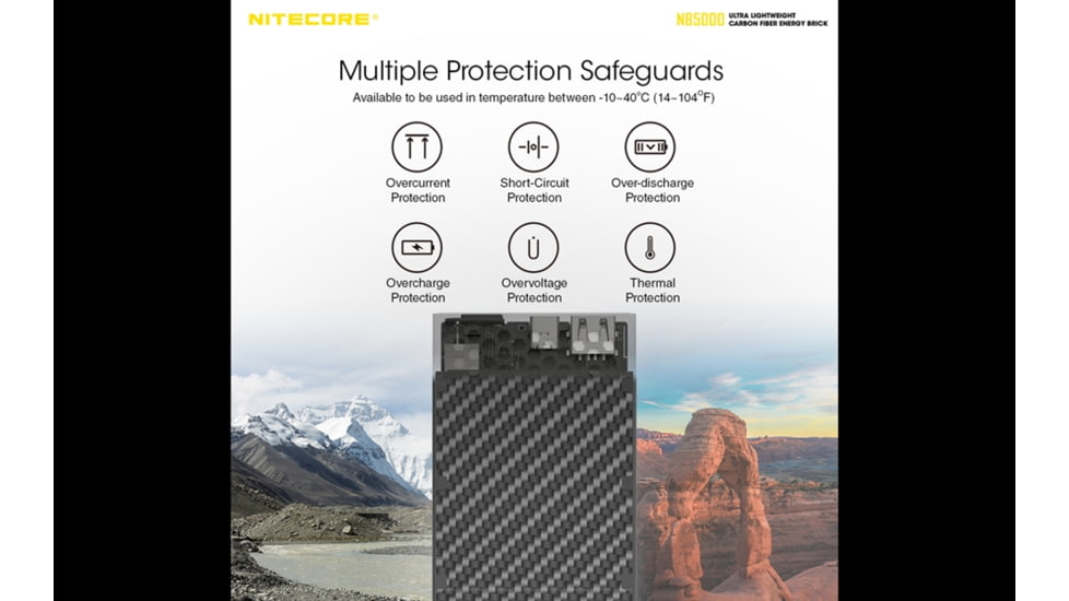 Nitecore NB5000 5000mAh Power Bank with QC USB/USB-C Dual Ports, Black, 6952506494132