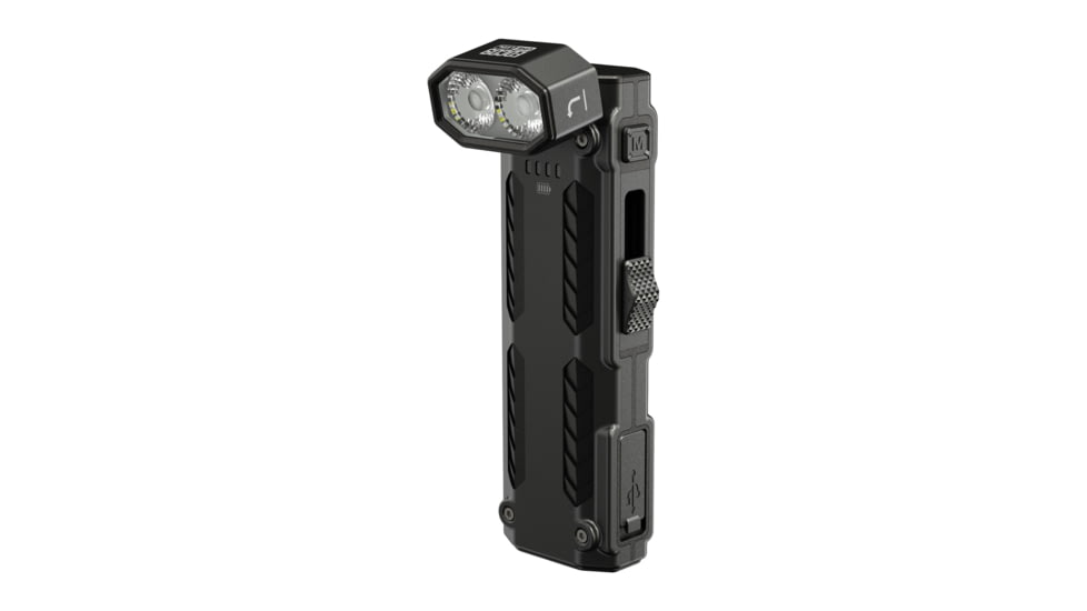 Nitecore EDC09 Swivel Head Rechargeable EDC Flat Lithium Ion 1600 Lumens LED Flashlight, Black, 6952506409600