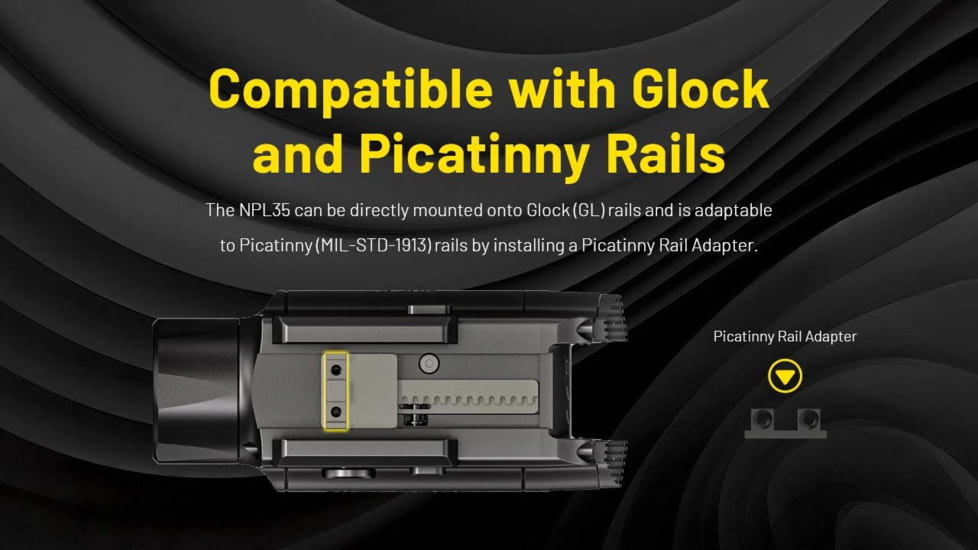 Nitecore NPL35 USB-C Rechargeable 2000 Lumens LED Rail Mount Weapon Light