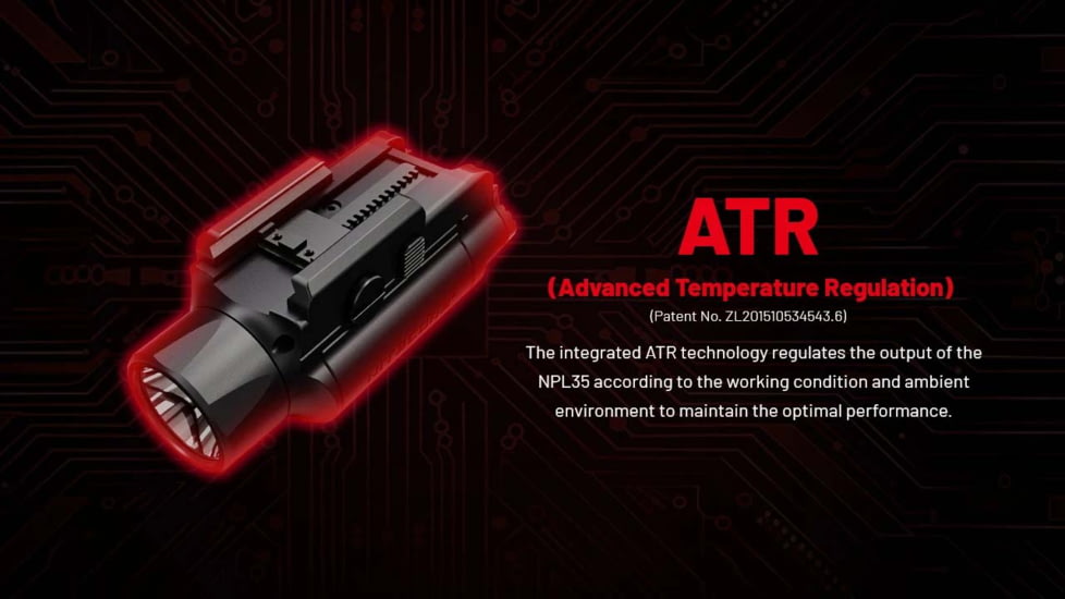Nitecore NPL35 USB-C Rechargeable 2000 Lumens LED Rail Mount Weapon Light