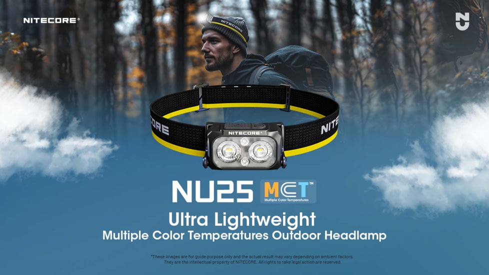 Nitecore NU25 MCT USB-C Rechargeable 400 Lumens LED Multi-Temperature Headlamp