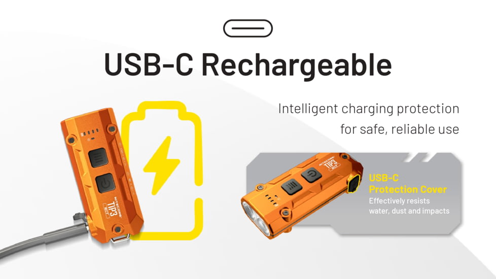 Nitecore TIP3 Rechargeable Keychain Lithium Ion 720 Lumens Flashlight