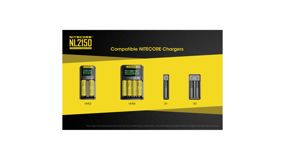 Nitecore NL2150HP 21700 5000mAh 15A High Discharge Rechargeable Li-ion Battery, Yellow, 6952506405831