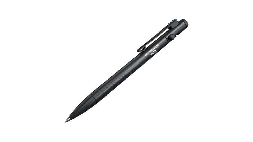 Nitecore NTP31 Bolt Action Tactical Pen, Black, 6952506494149