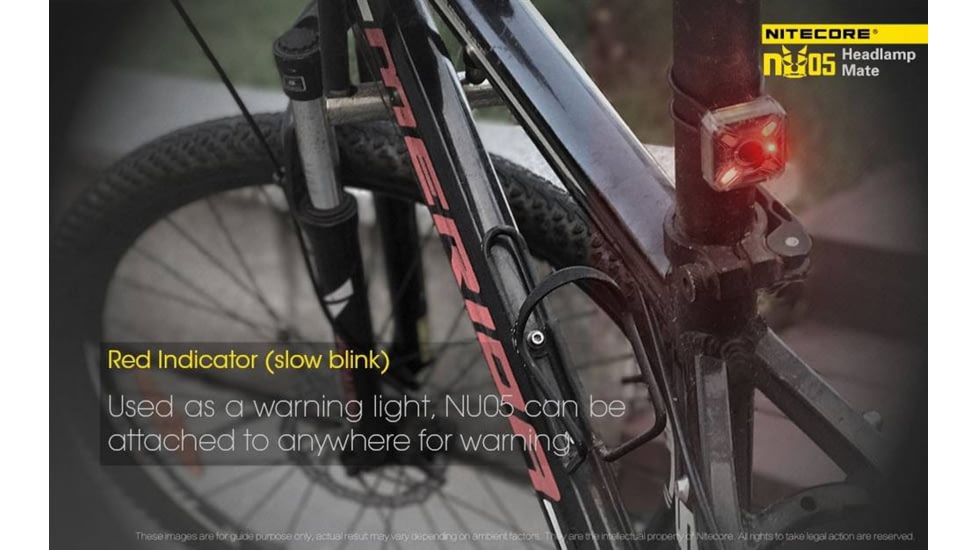 Nitecore NU05 White &amp; Red USB Rechargeable Emergency Signal Light, Black, 6952506403837
