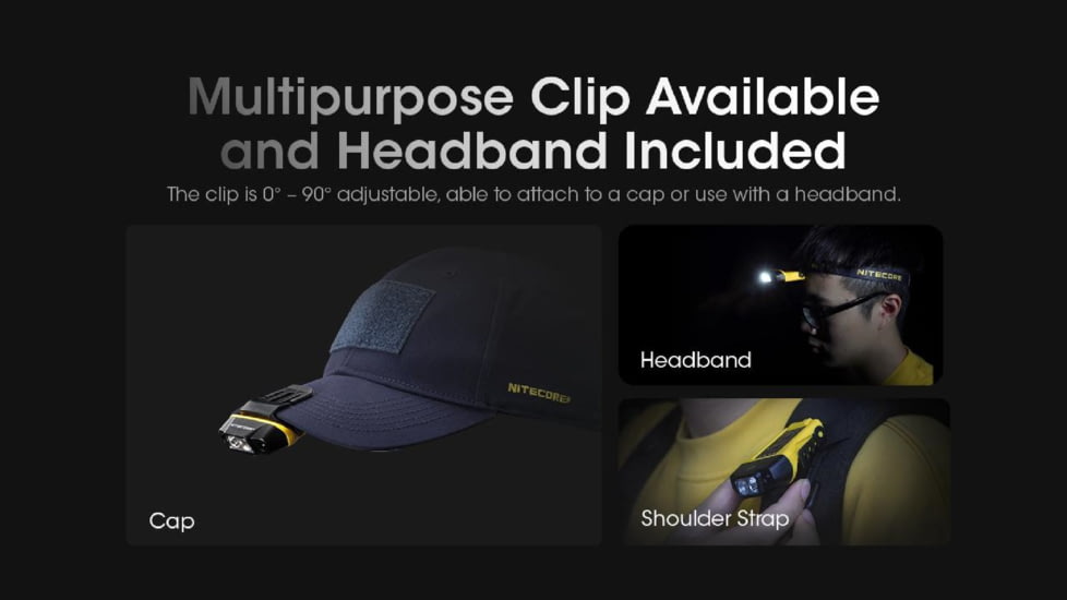 Nitecore NU11 Motion Sensor Clip-On Cap Headlamp, Black, FL-NITE-NU11