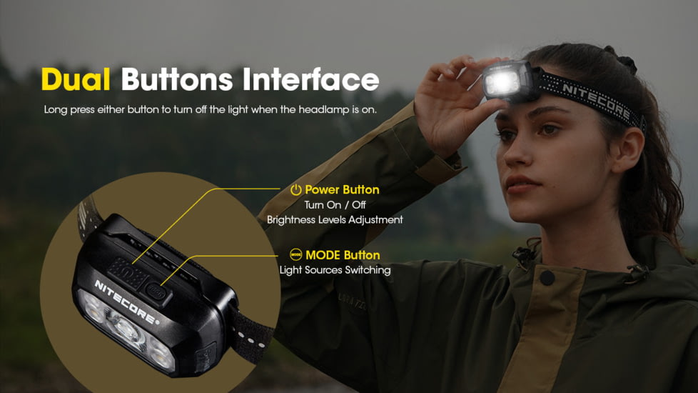 Nitecore NU30 500 Lumen USB-C Rechargeable Headlamp, Black, NU30