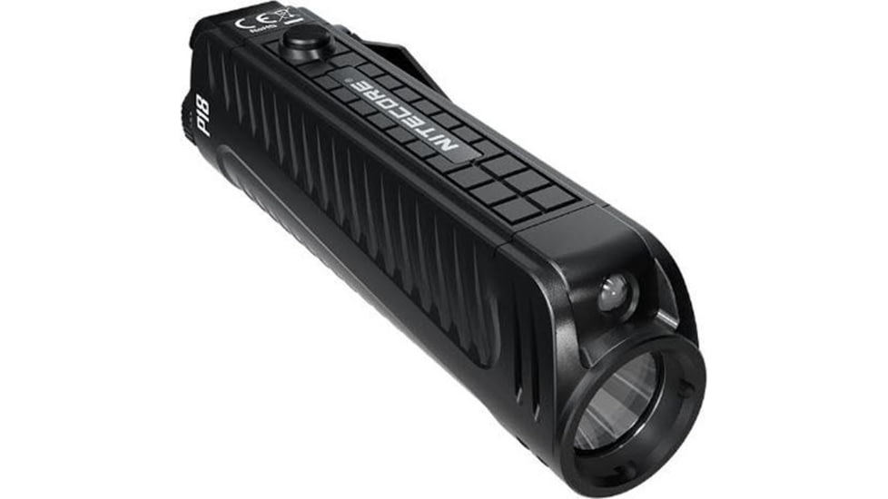 Nitecore P18 1800 Lumen Compact EDC Flashlight with Silent Tactical Switch and Auxiliary Red LED, Black, 6952506405046