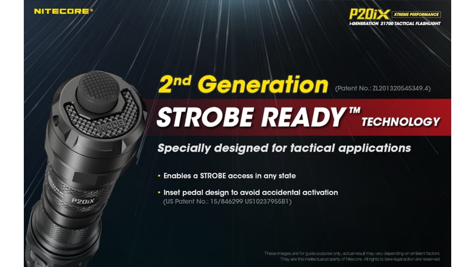 Nitecore P20iX 4000 Lumen USB-C Rechargeable Flashlight, Black, 6952506406722