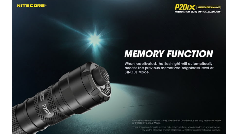 Nitecore P20iX 4000 Lumen USB-C Rechargeable Flashlight, Black, 6952506406722