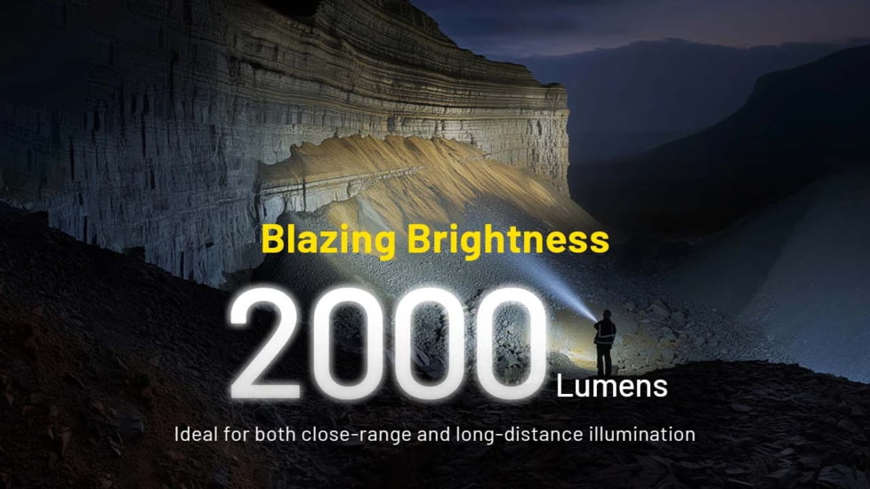 Nitecore P40 3171 Yards Ultra Long Throwing USB-C Rechargeable 2000 Lumens LED Flashlight