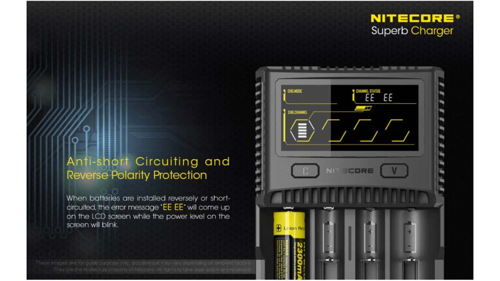 Nitecore SC4 4-Slot Superb Universal Charger for Batteries, Black, 6952506491513