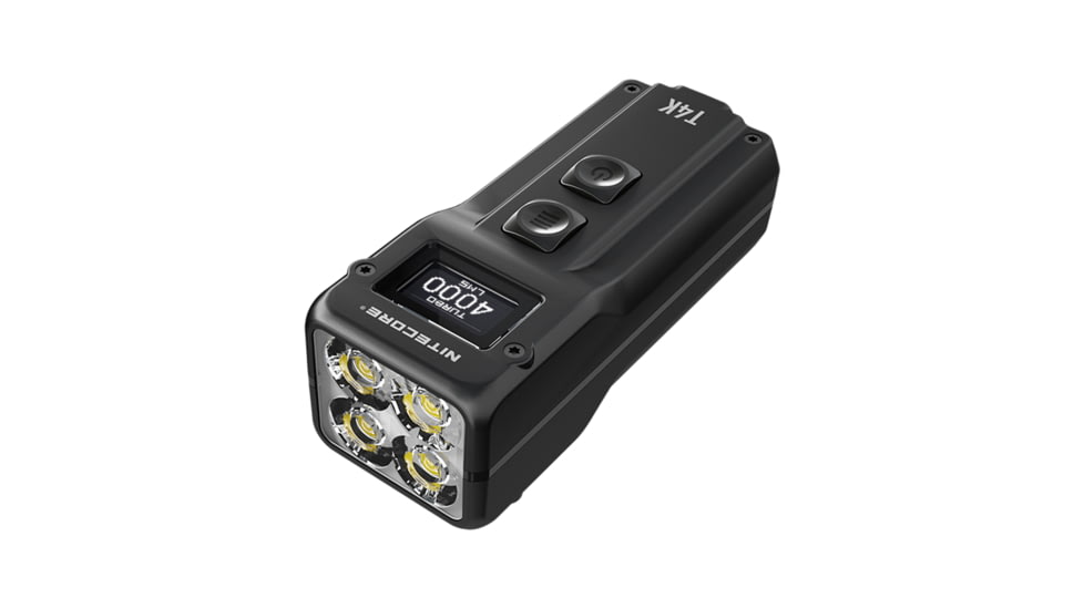 Nitecore T4K 4000 Lumen Ultra Bright EDC Flashlight, Black, 6952506406524