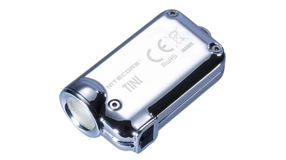 Nitecore TINI SS 1 x Li-ion Battery Pack CREE XP-G2 S3 LED Rechargeable Keychain Flashlight, 380 Lumens, Glacier, TINI-SS-GLACIER