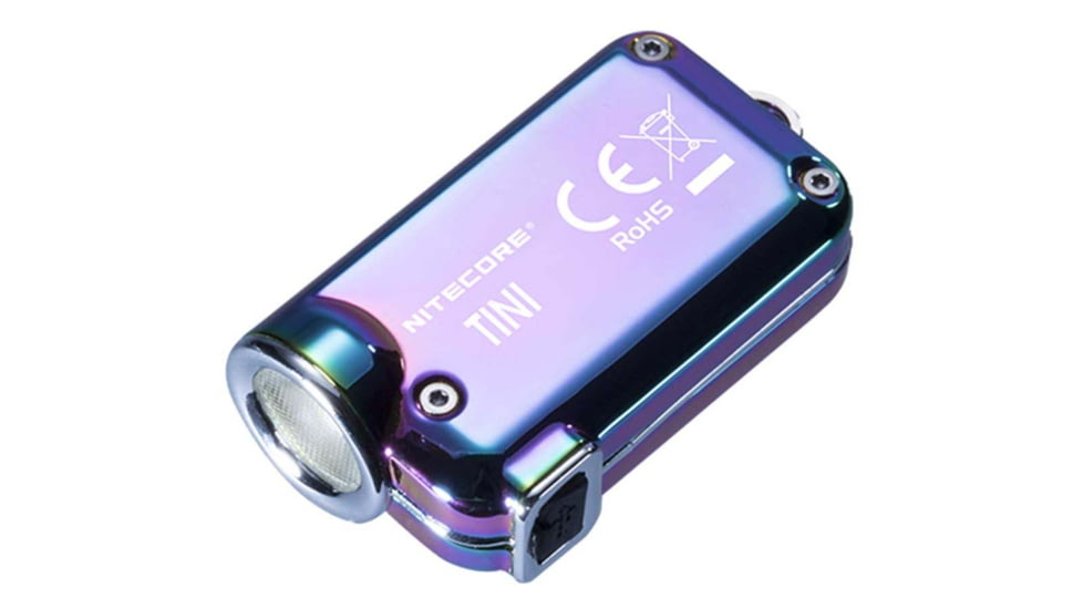 Nitecore TINI SS 1 x Li-ion Battery Pack CREE XP-G2 S3 LED Rechargeable Keychain Flashlight, 380 Lumens, Tropical, TINI-SS-TROPICAL