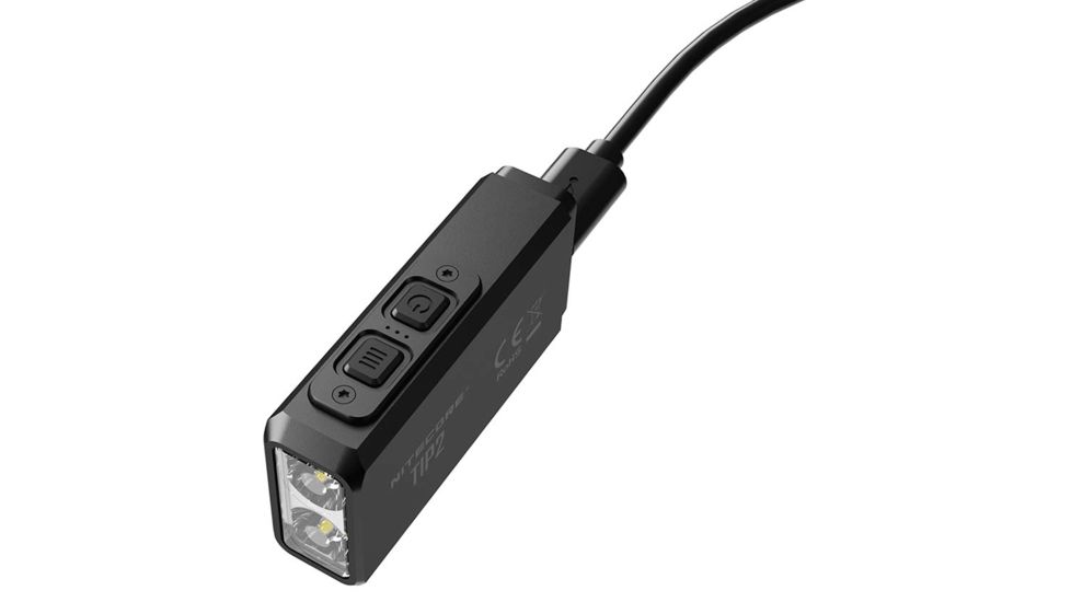 Nitecore TIP-2 1 x Rechargeable Li-ion 2 x CREE XP-G3 S3 LED Keychain Flashlight, 720 Lumens, w/ Magnetic Tail Cap, Black, TIP-2