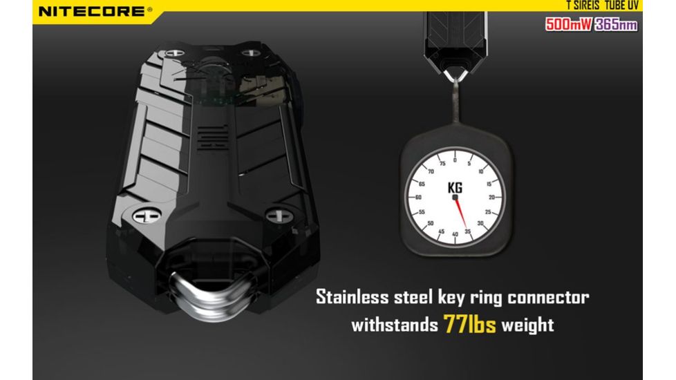 Nitecore Tube Rechargeable UV LED USB Rechargeable Keylight, Black NITECORE-TUBE-UV