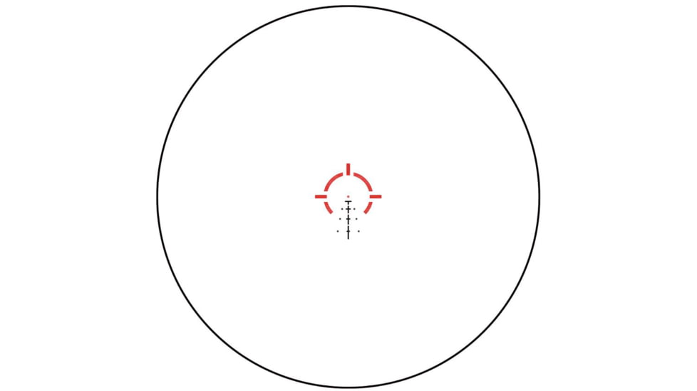 NiteHog Spot Hawk 4x24mm Prismatic Red Dot Sight, VEPS-MBR BDC Glass Etched Reticle, Black, NH006