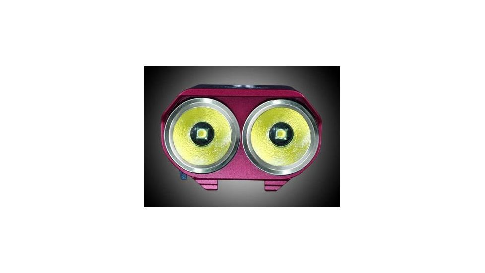 Niteye B20 Dual LED Bicycle Light - 2x CREE XM-L U2 LED - 1200 Lumens - Runs on 4x 18650 rechargeable battery pack - Red, Red NITEYE-B20-XML2-RED
