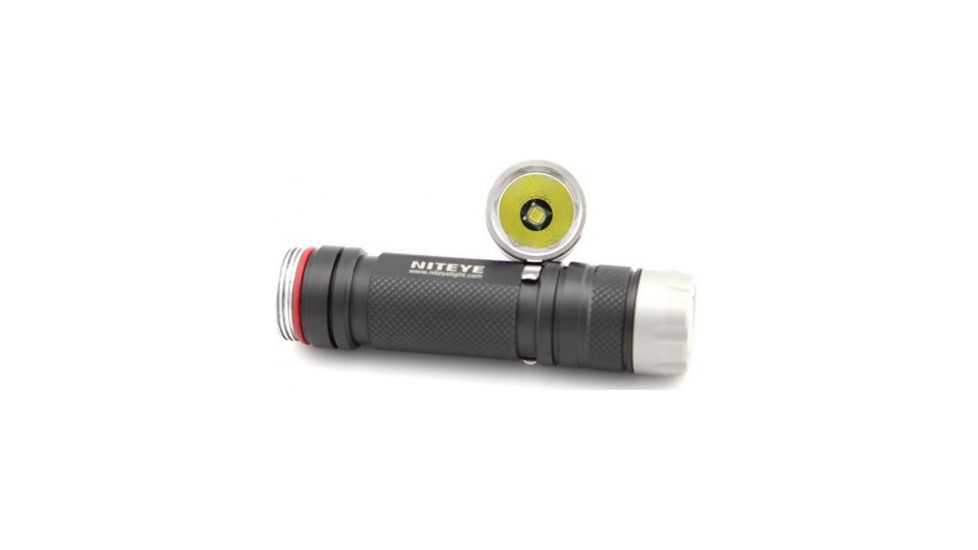 Niteye MSC20 LED Flashlight - 500 Lumens - CREE XM-L U2 LED - Runs on 1x 18650 / 2x CR123A / 2x 16340 batteries (Batteries not Included), Black NITEYE-MSC20-XML2