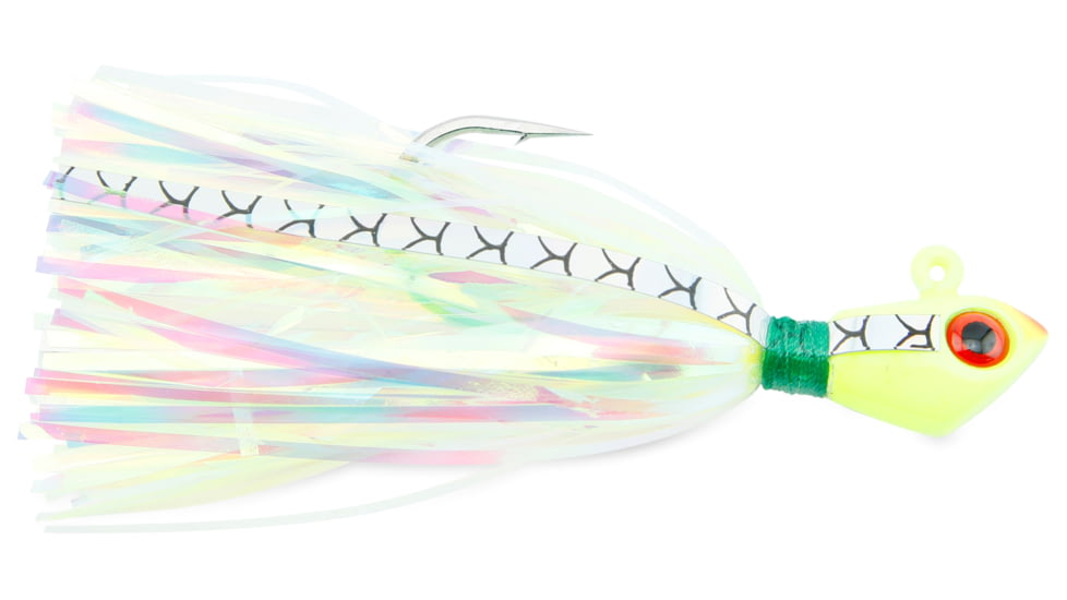 No Alibi Alien Jig Inshore Series, Style AJGP, Pearl Green Skirt, 1/2 oz Green Head, NA-AJGP-1/2