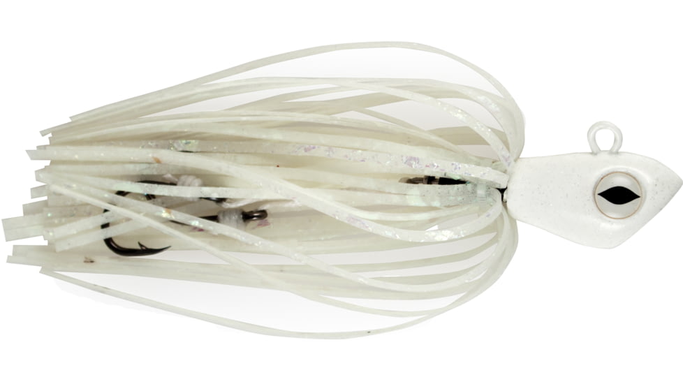 No Alibi Alien Jig Offshore Series, Fluorescent White Skirt, 2 oz White Head, NA-AJW2