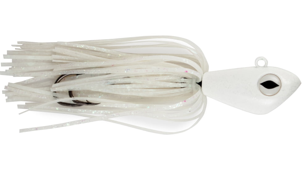 No Alibi Alien Jig Offshore Series, Fluorescent White Skirt, 6 oz White Head, NA-AJW6