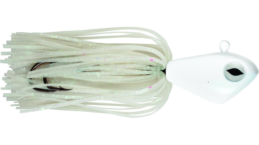 No Alibi Alien Jig Offshore Series, Fluorescent White Skirt, 8 oz White Head, NA-AJW8
