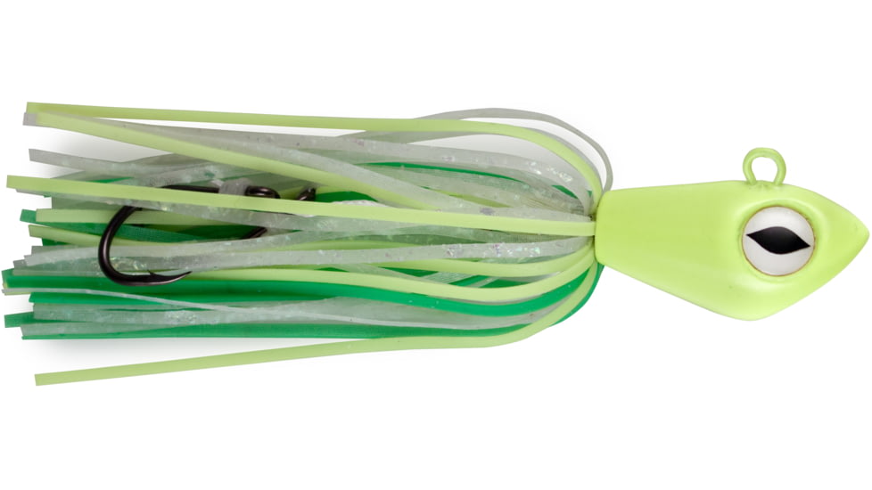 No Alibi Alien Jig Offshore Series, Glow Green/Chartreuse Skirt 4 oz Green Head, NA-AJC4