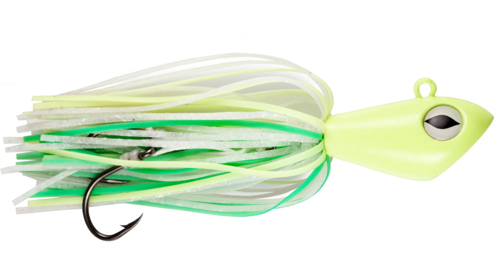 No Alibi Alien Jig Offshore Series, Glow Green/Chartreuse Skirt 6 oz Green Head, NA-AJC6