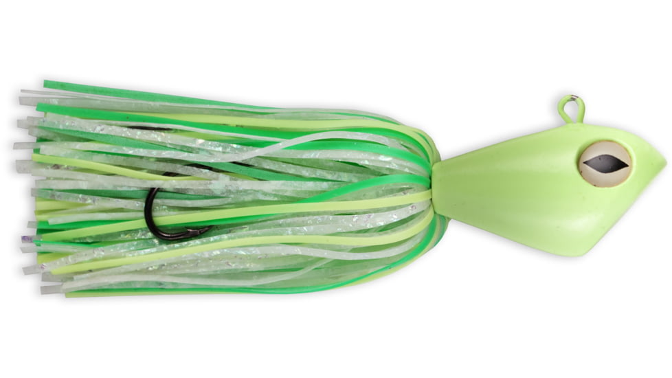 No Alibi Alien Jig Offshore Series, Glow Green/Chartreuse Skirt 8 oz Green Head, NA-AJC8