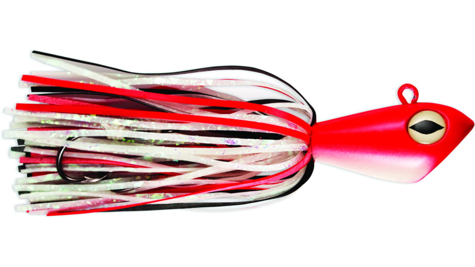 No Alibi Alien Jig Offshore Series, Glow Red/Black Skirt, 6 oz Red Head, NA-AJR6