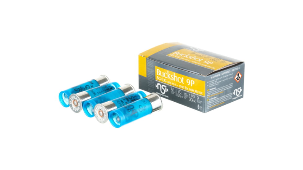 Nobelsport Ammo 12ga. 2.75'' 1200fps. 00bk 9-pellets 10-pk