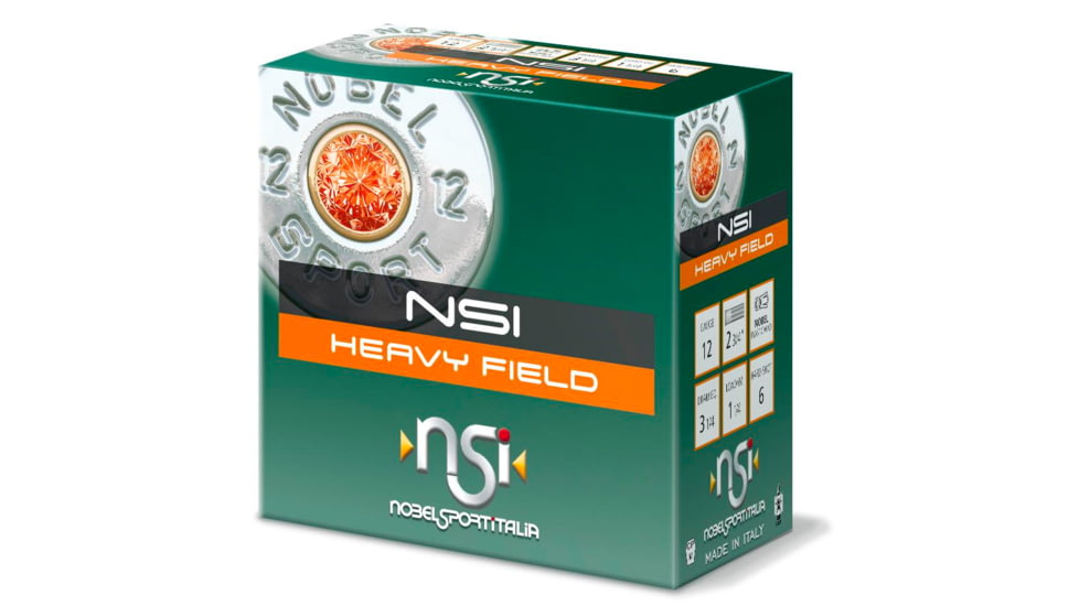 Nobelsport Nobel Sport Heavy Field Shotshells 12 ga 2-3/4in 1-1/4 oz 1220 fps Size 6 25/ct, ANSFP126