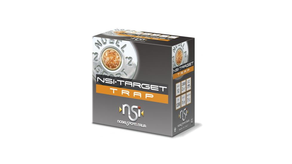 Nobelsport Target Trap 12 Gauge 1 oz 2.75in Shotgun Ammo, #7, 250 Rounds, ANS12STSO7C