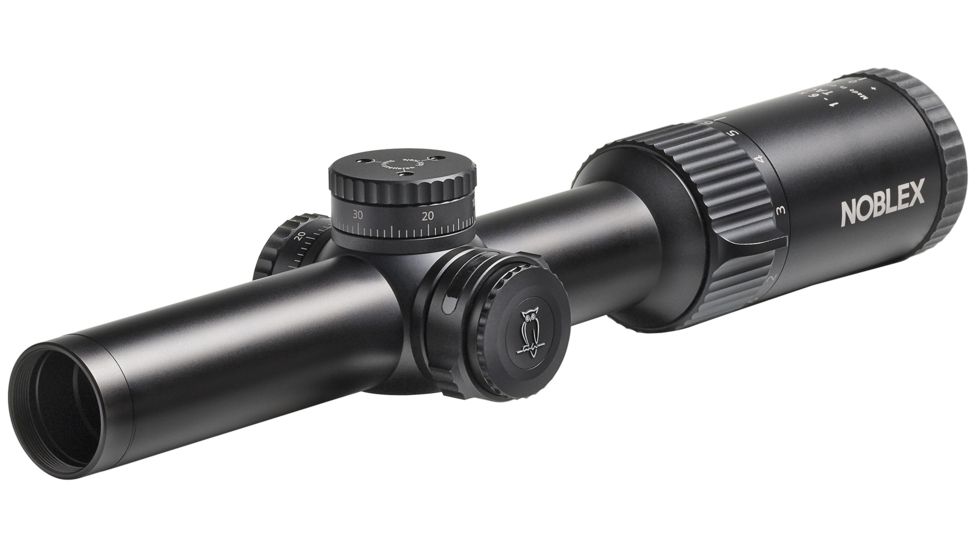 Noblex-Docter Optics N6 Comfort Rifle Scope, 1-6 x 24mm, 30mm Tube, Tac IPSC, Illuminated 0 Reticle, Black, 56846