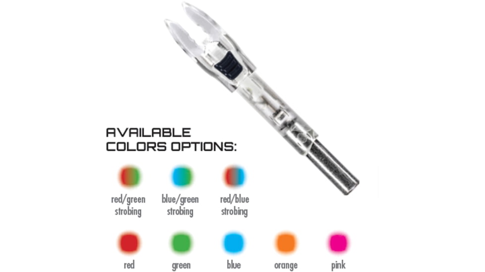 Nockturnal Shift FIT Lighted Nocks Strobing, 3Pk, Red/Blue, 1006864