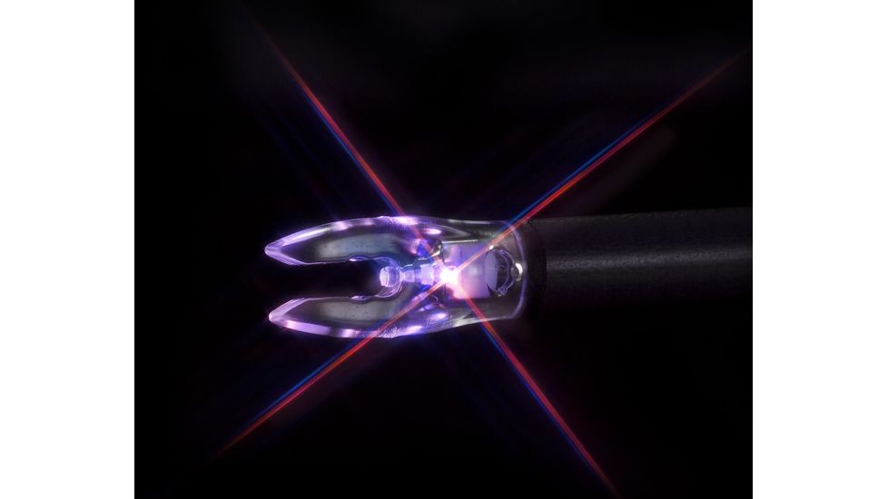 Nockturnal Universal Fit Lighted Nock, Strobing, Red/Blue, NT-310