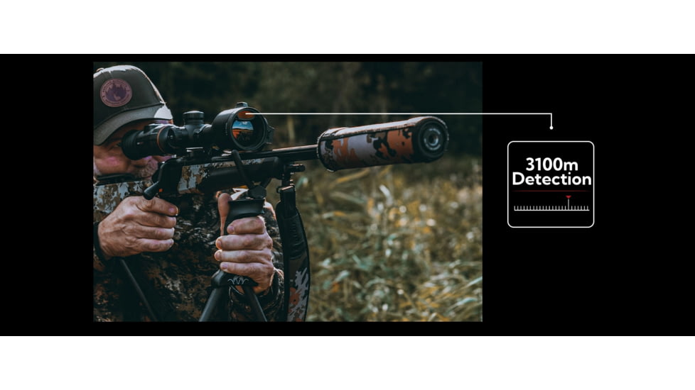 NOCPIX 4x 50mm ACE H50R Rangefinding Thermal Weapon Sight w/Ocular Zoom, 640x512 Sensor, Black, ACE-H50R