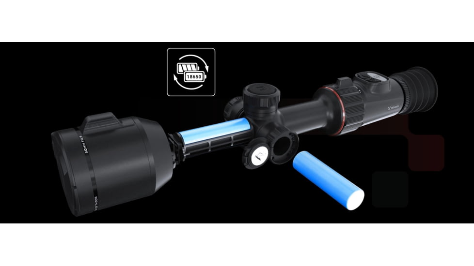 NOCPIX 4x 50mm ACE H50R Rangefinding Thermal Weapon Sight w/Ocular Zoom, 640x512 Sensor, Black, ACE-H50R