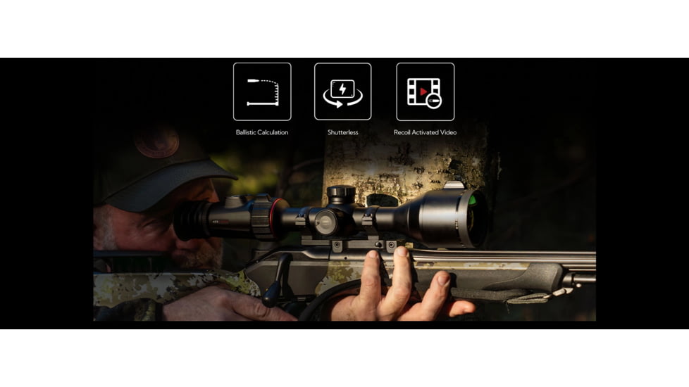 NOCPIX 4x 50mm ACE H50R Rangefinding Thermal Weapon Sight w/Ocular Zoom, 640x512 Sensor, Black, ACE-H50R