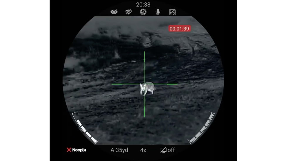 NOCPIX 4x 50mm ACE H50R Rangefinding Thermal Weapon Sight w/Ocular Zoom, 640x512 Sensor, Black, ACE-H50R