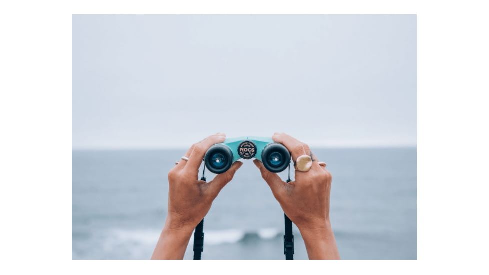 Nocs Provisions Standard Issue 8x25mm Roof Prism Waterproof Binoculars, Rugged, Poppy Orange, NOC-STD-ORG