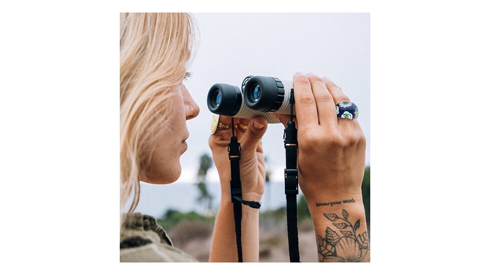 Nocs Provisions Standard Issue 8x25mm Roof Prism Waterproof Binoculars, Rugged, Granite Gray, NOC-STD-GRY