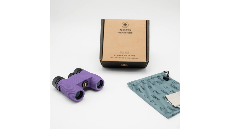 Nocs Provisions Standard Issue 8x25mm Roof Prism Waterproof Binoculars, Rugged, Iris Purple, NOC-STD-PRP