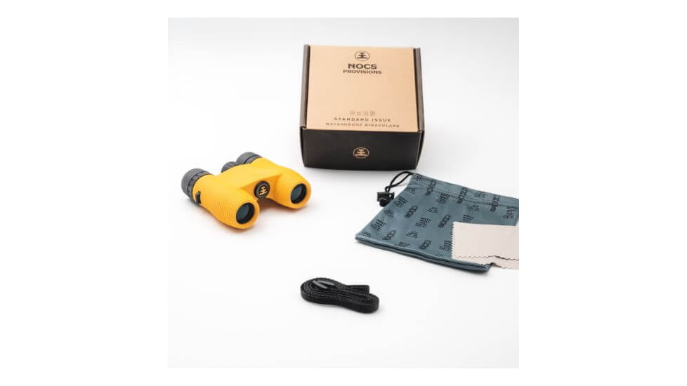 Nocs Provisions Standard Issue 8x25mm Roof Prism Waterproof Binoculars, Rugged, Marigold Yellow, NOC-STD-YEL