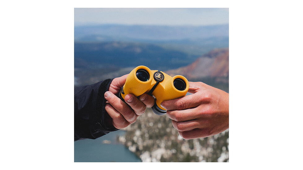 Nocs Provisions Standard Issue 8x25mm Roof Prism Waterproof Binoculars, Rugged, Marigold Yellow, NOC-STD-YEL