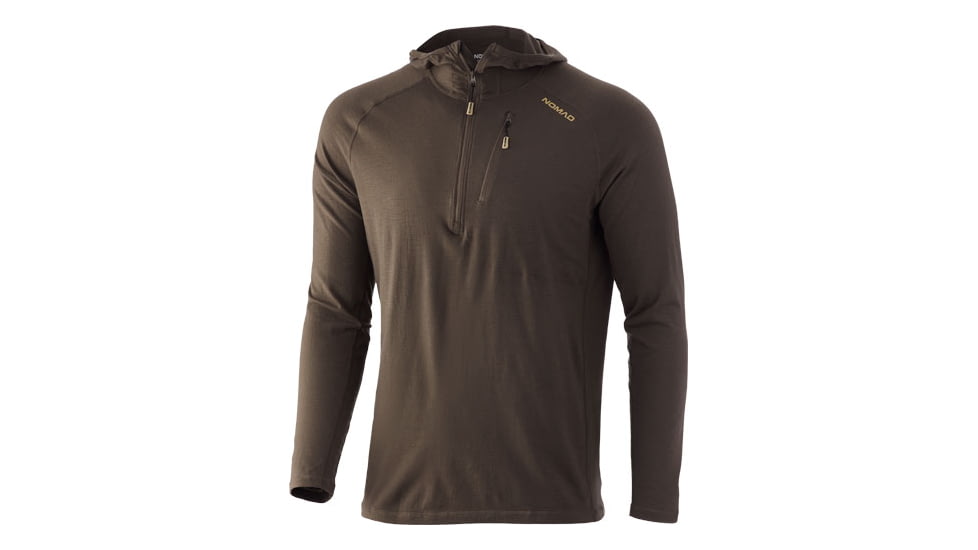 Nomad Durawool Ls Hoodie Base Layer Mud Xx-large
